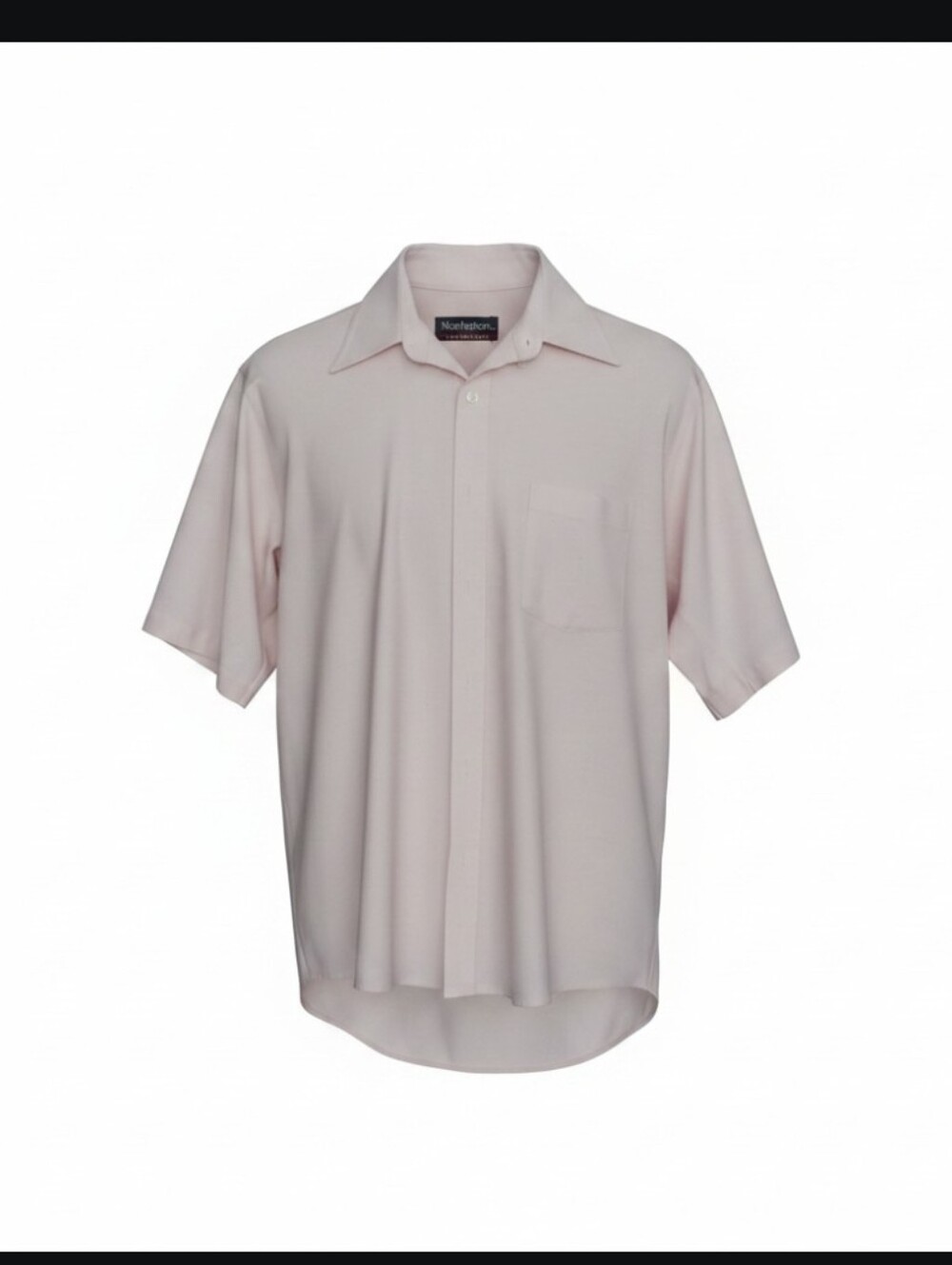 Vintage Manhattan Shirtmakers Light Pink Short-Sleeve Men's Dress Shirt
